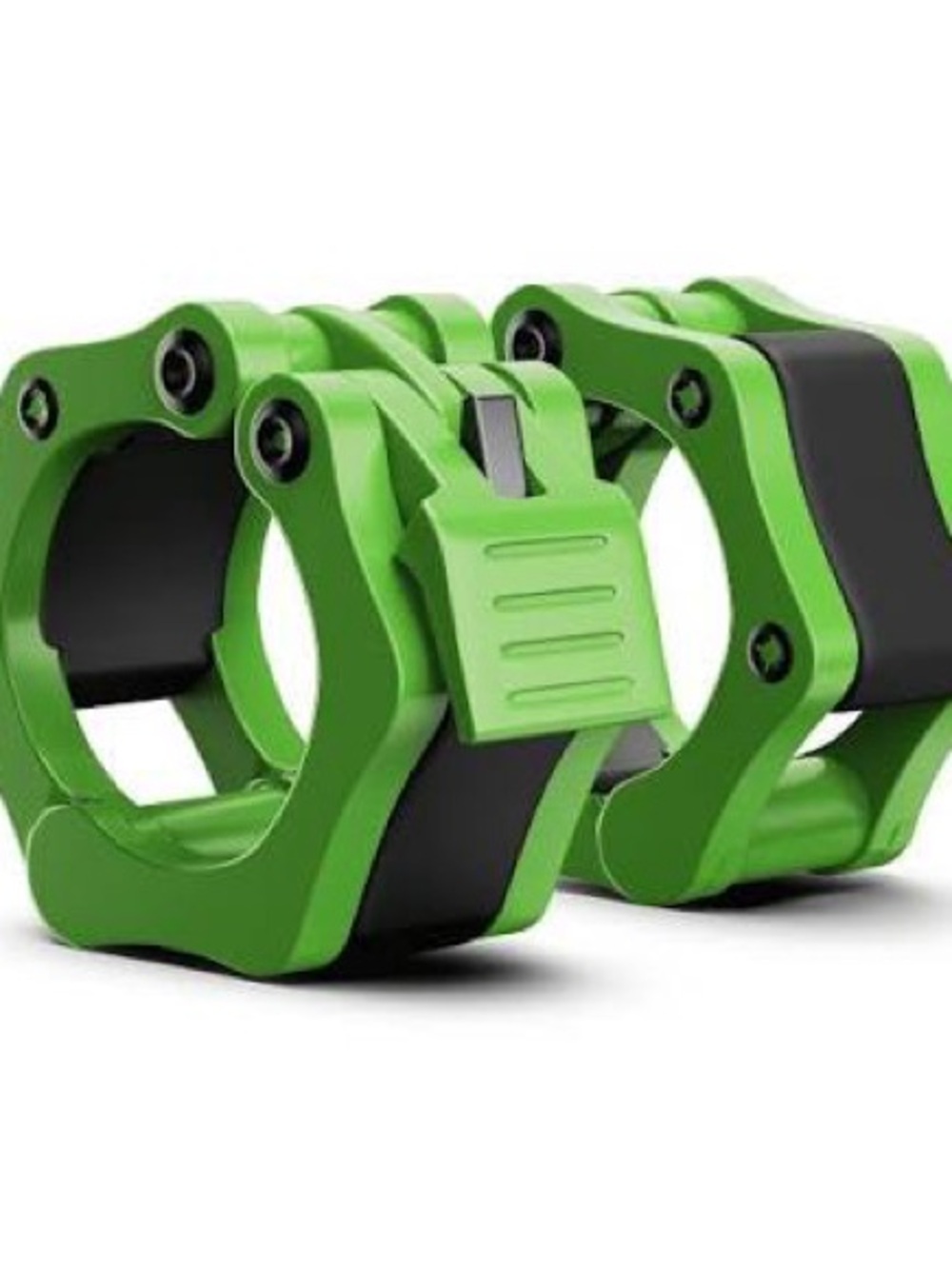 2-inch Green Barbell Collar Clips - Pair
